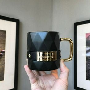 2021 Starbucks Classic Black Gold Edge Ring With Ceramic Coffee Fashion Mug Gift Cup Selection
