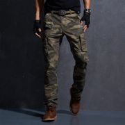Spring Military Cargo Tactical Pants Cotton Casual Camouflage Trousers
