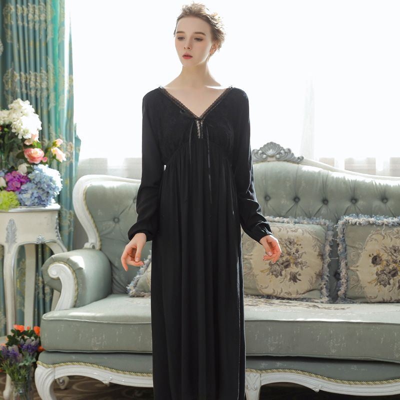 long sleeve ankle length nightgown