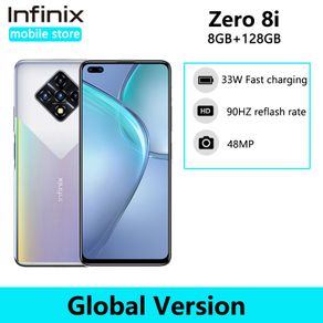 Global Version Infinix Zero 8i 8GB 128GB Mobile Phone 6.85'' FHD 90Hz Full Screen 48MP Quad Camera 4500mAh Battery 33W Charger