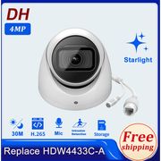 DH 4M IP Camera HD PoE IR 30M Night Vision Starlight Mini Dome Built-in Mic Security Protection Home Replace IPC-HDW4433C-A