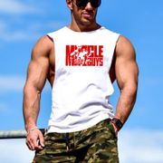 Muscleguys Men's bodybuilding tank tops for Muscular sleeveless singlet gyms undershirt summer Fitness shirts men cotton vest