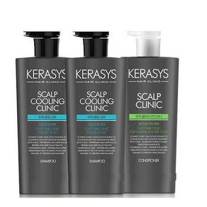 [Bundle of 3 ] Kerasys Scalp Cooling Clinic Shampoo / Conditioner 750ml