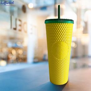 ins style Limited Starbucks Tumbler Reusable Straw Cup Frosted Durian Series