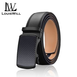 WilliamPOLO Men Belt Genuine Leather Automatic Buckle Luxury Brand