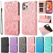 Luxury Casing For iPhone 12 Pro Max 11 Pro Max XS Max 12 Mini Flowers Pattern Design Wallet Soft PU Leather Card Slots Flip Full Protector Magnetic Lock Phone Skin Stand Cover