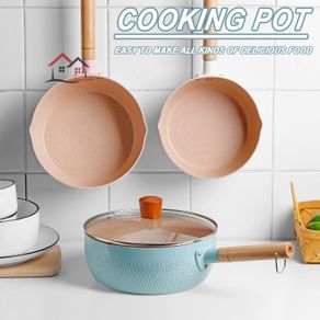 Nordic Pan Non Stick Induction Milk Pot Cooking Pot Induction Kitchenware Colorful Pink Small Noodles Soup Pot