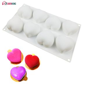 SHENHONG Heart Shaped Mousse Pastry Moulds Silicone Cake Molds