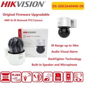 Hikvision PTZ Camera DS-2DE3A404IW-DE Surveillance Speed Dome IP Cam CCTV POE H.265 4X Optical Zoom Powered by DarkFighter
