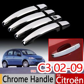 Luxury chrome door handle cover trim protection cover for Citroen C3 MK1  2002~2009 Car accessory sticker 2003 2004 2005 2006 - AliExpress