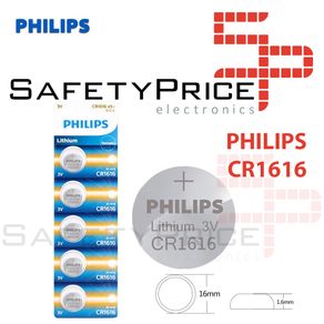 5x PHILIPS button battery original lithium battery CR1616 3V