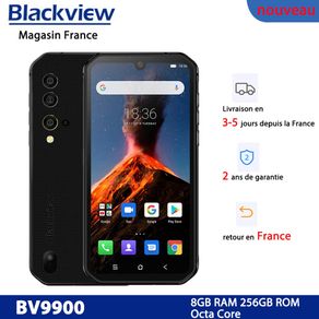 Blackview BV9900 8GB 256GB téléphone Helio P90 Octa Core IP68 robuste Mobile Android 9.0 48MP Quad caméra arrière NFC Smartphone