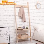 【Minimalism】High-Profile Figure Creative Floor Coat Rack Shelf Storage Rack Solid Wood Living Room Bedroom Bedside Clothes Rack
