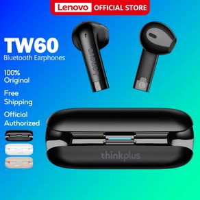 Lenovo TW60 Bluetooth Earphone Wireless Earphone With Mic Dual Stereo Noise Reduction Sports Gaming Music Long Battery life 300mAh Bluetooth 5.3