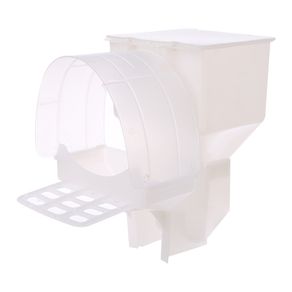 Pigeon Feeder Automatic Single Hole Feeding Case Hanging Cage Birds Parrot Food Dispenser Device Box Plastic Container