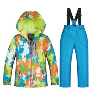 High Quality Kids Ski Jacket Super Warm Boys Girls Ski Suit Waterproof Snowboarding Jacket Winter Children Skiing Suits