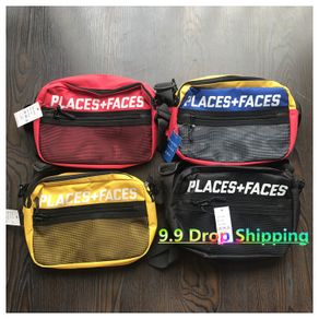 places+faces waist bag men women orange black places+faces