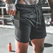 Running Shorts Men 2 In 1 Jogging Fitness Shorts Men's Training Quick-drying Sports Shorts Male