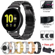 20MM Watch Strap For Samsung galaxy watch Active 2 44mm 40mm Stainless Steel Band Bracelet Watchbands Active2 ремешок With Tool