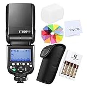 Godox TT685S TTL 2.4GHz GN60 High-Speed Sync 1/8000s Flash Speedlite Light with FB 4AA Rechargeable Batteries&Charger Compatible for Sony DSLR Series Cameras