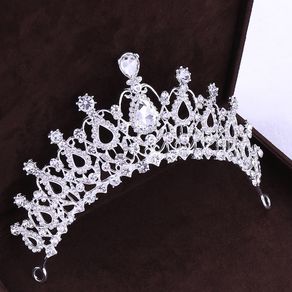 ZMHP327 Crystal Bridal Headband Silver Rhinestone Wedding Crown Set Bridal Tiara Party Crown Hairbands Bridal Hair Accessories
