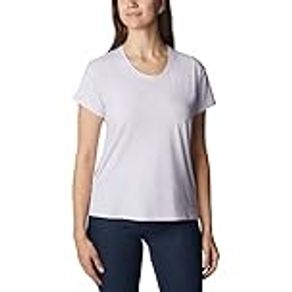 Columbia Women's Sun Trek Short Sleeve Tee, Purple Tint Heather, Large