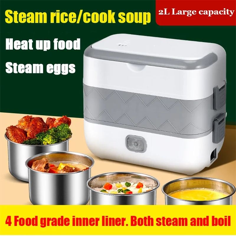 Portable Food Warmer Personal Mini Portable Oven - 110V Electric Heated  Lunch Box for Work and 12V 24V 110V 3-in-1 Car Food Warm - AliExpress