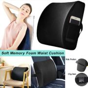 Soft Memory Foam Car Seat Winter Pillows Lumbar Support Back Massager Waist Cushion For Chairs Home Office Relieve Pain