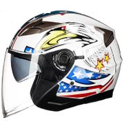 2020 Motorcycle Helmets Open Face Dual Lens Visors Helmet Men Women Summer Scooter Motorbike Moto Bike Helmet DOT ECE
