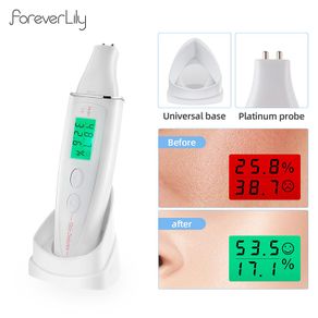 Foreverlily Skin Moisture Analyzer Facial Moisture Tester Pen LCD Digital Monitor Skin Water Oil Detector