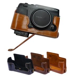 Camera Bag PU Case For Fujifilm Fuji XE3 X-E3 Half Body Cover