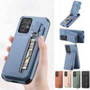 Flip Case for iPhone 12 11 Pro Max XR iPhone12 i12 i11 Mini Fiber Leather Card Holder Pocket Anti-drop Zipper Wallet Cover Fashion Phone Casing
