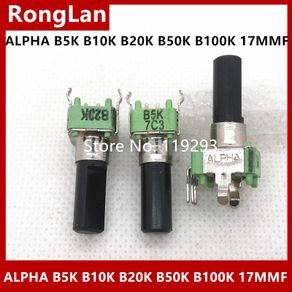 [BELLA] original brand new mixer imported from Taiwan ALPHA B5K B10K B20K B50K B100K potentiometer R09 handle length 17MMF--10P