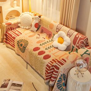 Four Seasons Cartoon Sofa Cushion Chenille Sofa Towel Corner Sofa