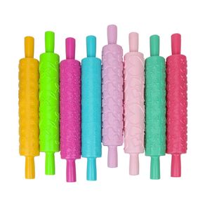 23cm High Quality Plastic White Non-stick Glide Fondant Rolling Pin Fondant  Gift Dough Roller Decorating Gift Roller