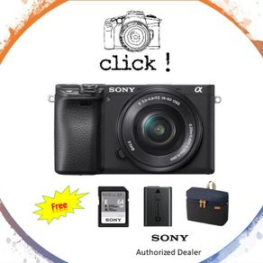Sony Alpha ILCE-6400L/ A6400 Mirrorless Digital Camera with 16-50mm Lens Black + 64GB card + Sony NP-FW50 Battery + Bag