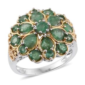 925 Sterling Silver Emerald Gemstone Birthstone Engagement Wedding Ring Size 6 7 8 9 10