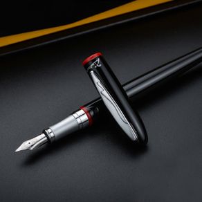 Luxury Iraurita Fountain Pen Pimio 907 Silver Clip Black 0.5mm Ink Pens the Best Gift Writing Stationery with an Original Box