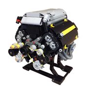 871Pcs Static Version 32 Air Valve 8-Cylinder 4-Stroke Engine Building Kit For V8 Model MOC Small Particle Block - Color Random