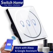 WIFI smart light switch, Wireless Remote Control wifi Switch, Glass panel touch light Switch, Smart Sensor Wall light switch
