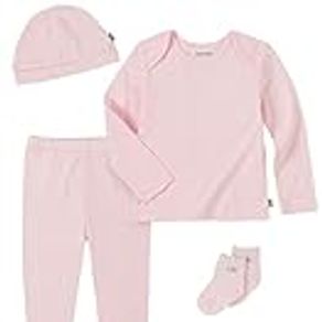 Calvin Klein baby-girls 4 Pieces Pants Set, Barely Pink, 18 Months