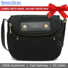 Marc Jacobs Bag With Gift Paper Bag Crossbody Bag Mini Preppy Nylon Mini Natasha Quilted Ny Black # M0012909