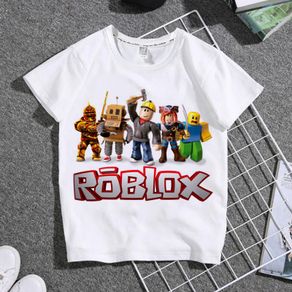 Toddler Summer Boys Cartoon Cosplay Roblox T-shirt 3d Printed Girls  Streetwear Children Kids Clothes Baby Funny O-neck Tshirt
