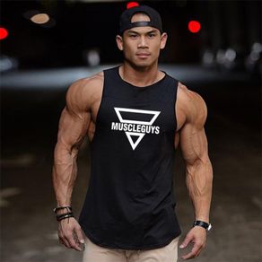 Workout Clothing Fitness Top Men Gym Tank Top Mens Bodybuilding Brand Vest Muscle Sleeveless Singlets Fashion Sports Shirt