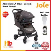 Joie Muze LX Travel System Dark Pewter (Stroller + Juva Carseat)(FOC Seat cushion x1 )