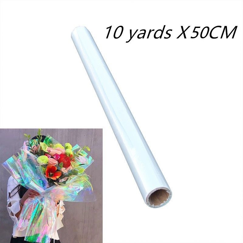 0.6x50m Clear Cellophane Roll Packing Plastic Film Paper Candy