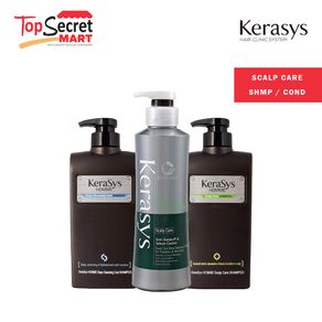Kerasys Homme Scalp Care & Deep Cleansing Shampoo 550ml / Conditioner 600ml - For Anti-Dandruff and Oily Scalp